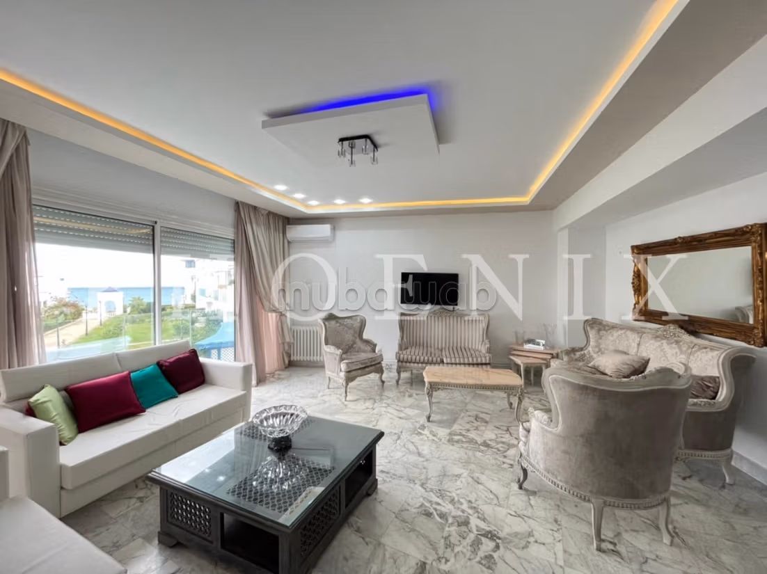 Duplex S3 meublé vue sur mer à Gammarth