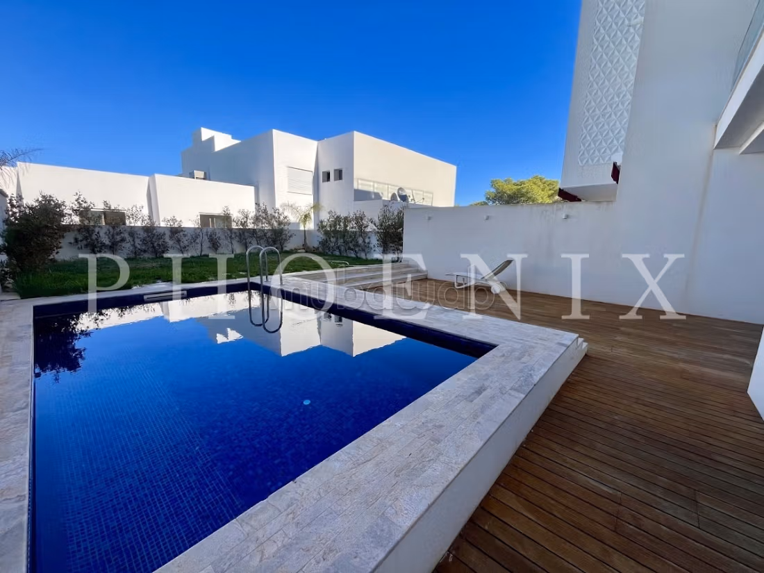 Appartement S2 moderne avec piscine à Gammarth