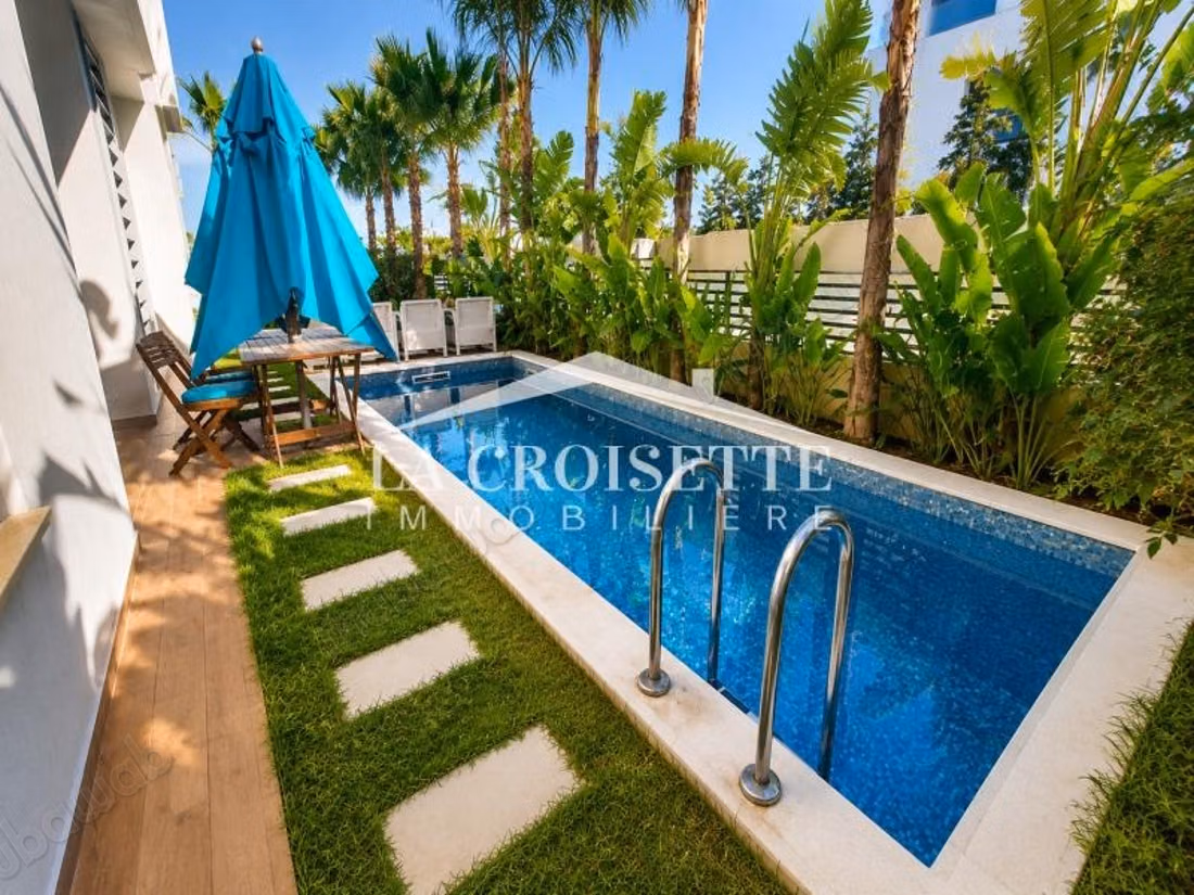 Appartement s4 meublé avec piscine à La Marsa