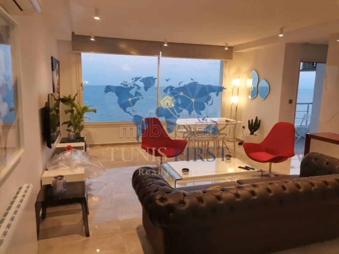 A louer appartement S2 meublé à Gammarth avec vue