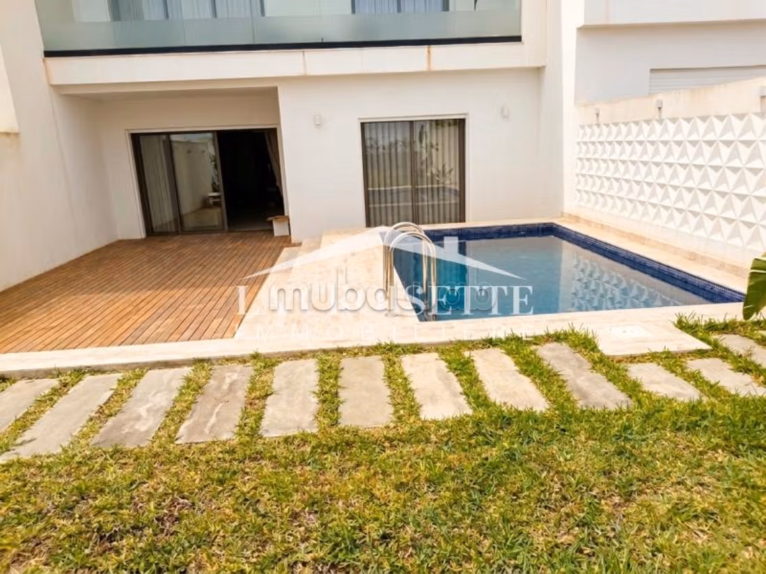 Appartement s2 meublé avec piscine à Gammarth