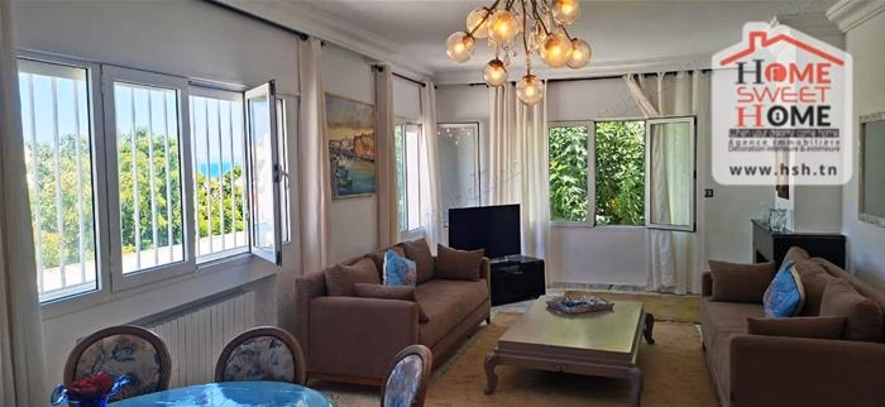 Etage de villa S3 meublé Elaris à louer à Dermech