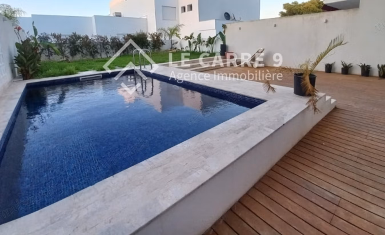 A louer s2 meublé avec piscine à Gammarth supérieu