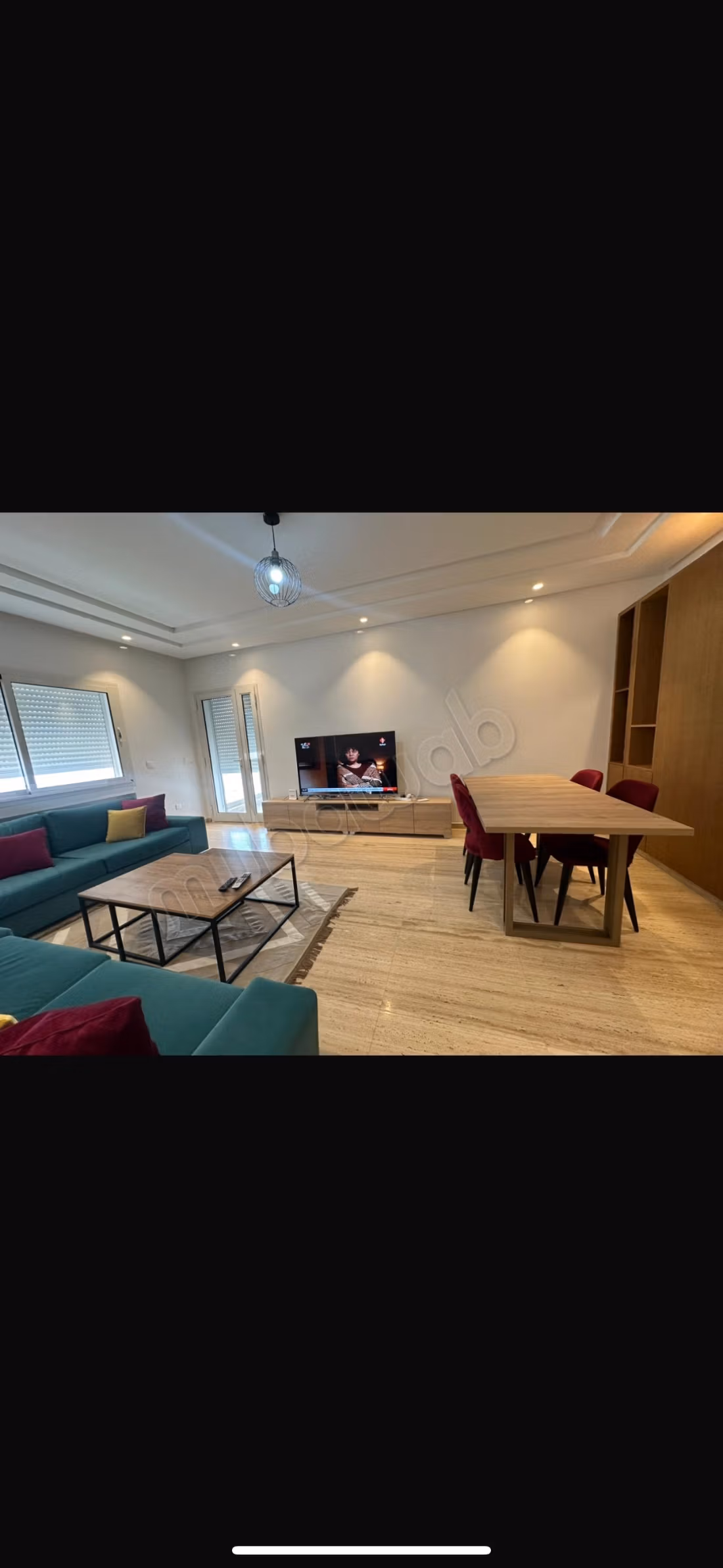 Bel appartement meublé en location à Ain Zaghouan Nord. Surface totale 150 m². Bien meublé