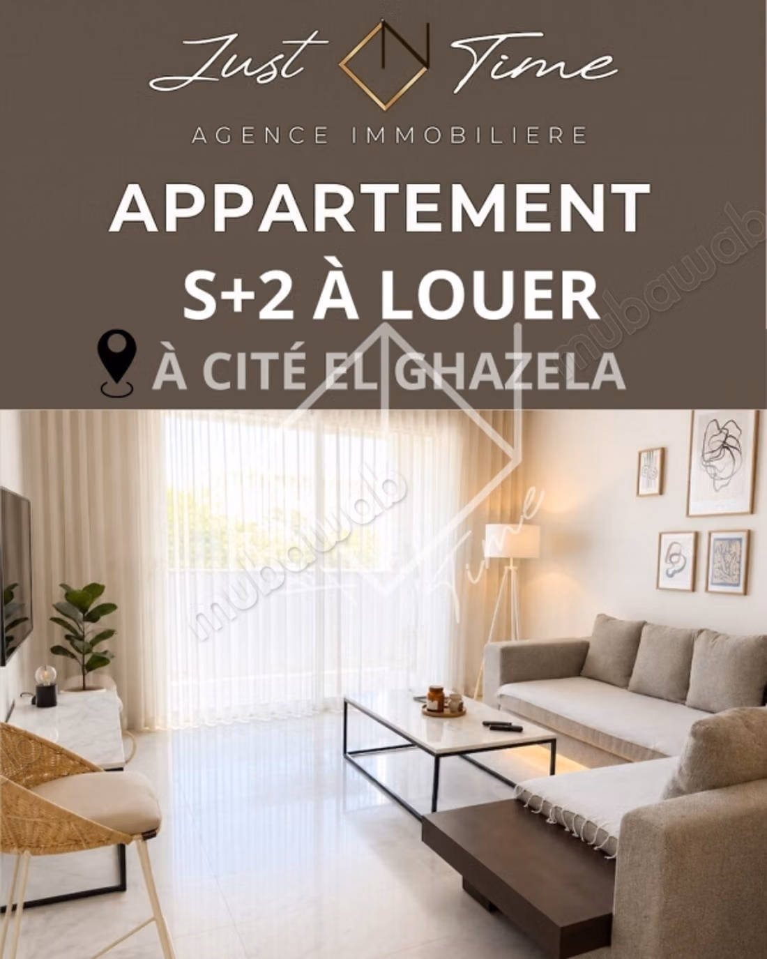 Appartement S2 à louer à cité el ghazela